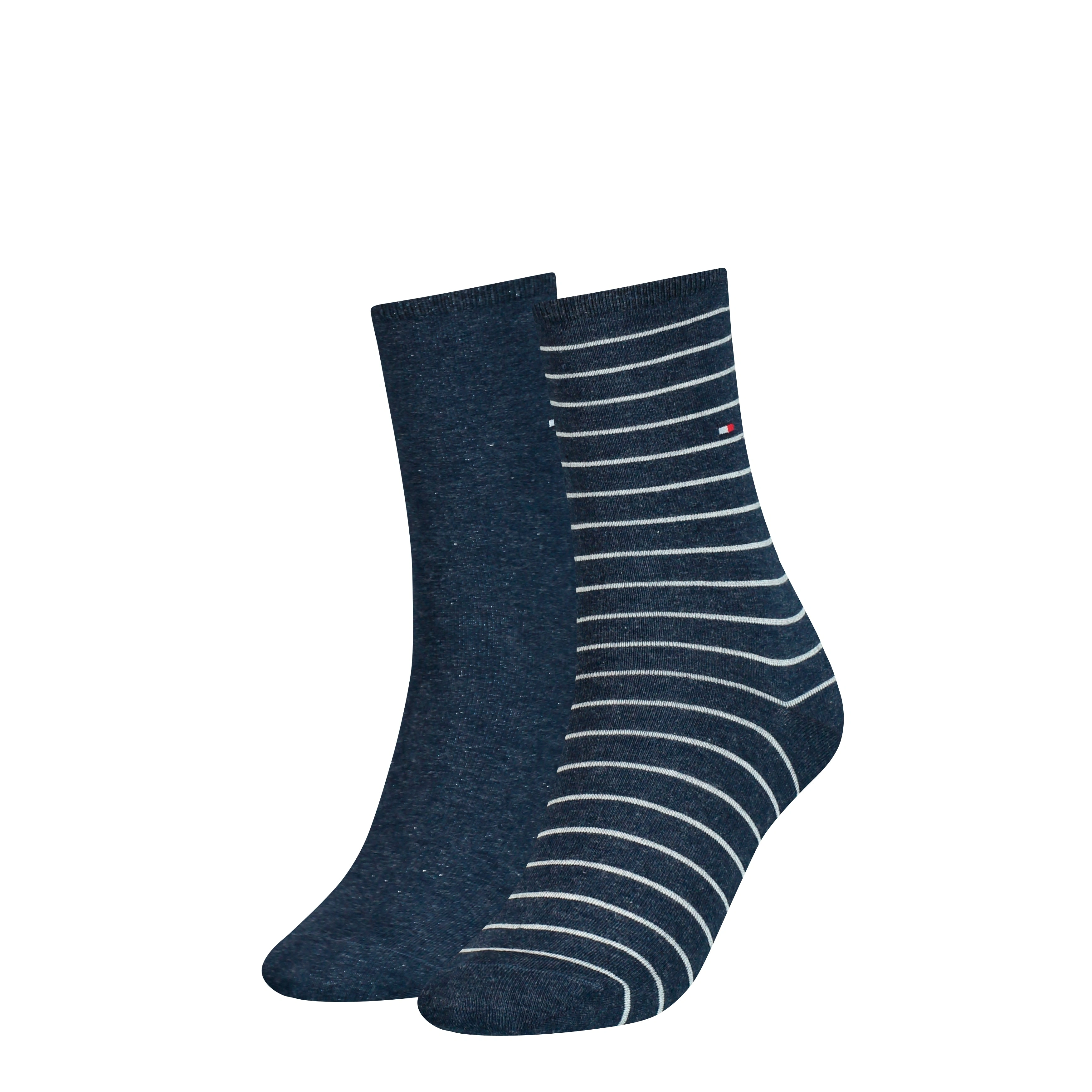 Navy Stripe Crew Socks 2-Pack Tommy Hilfiger Comfort Style