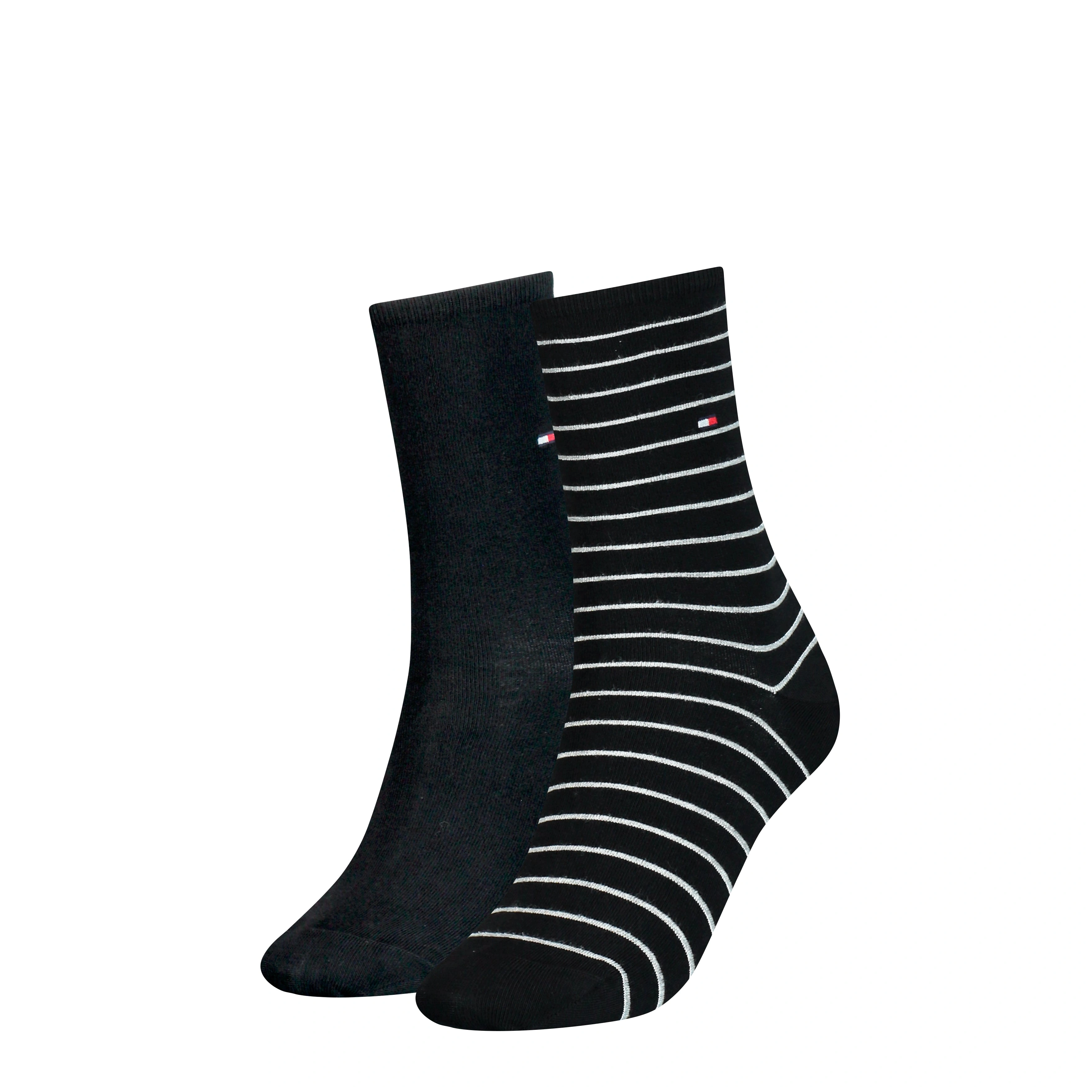 Tommy Hilfiger 2-Pack Women’s Crew Socks – Effortless Cool, Black Edition.