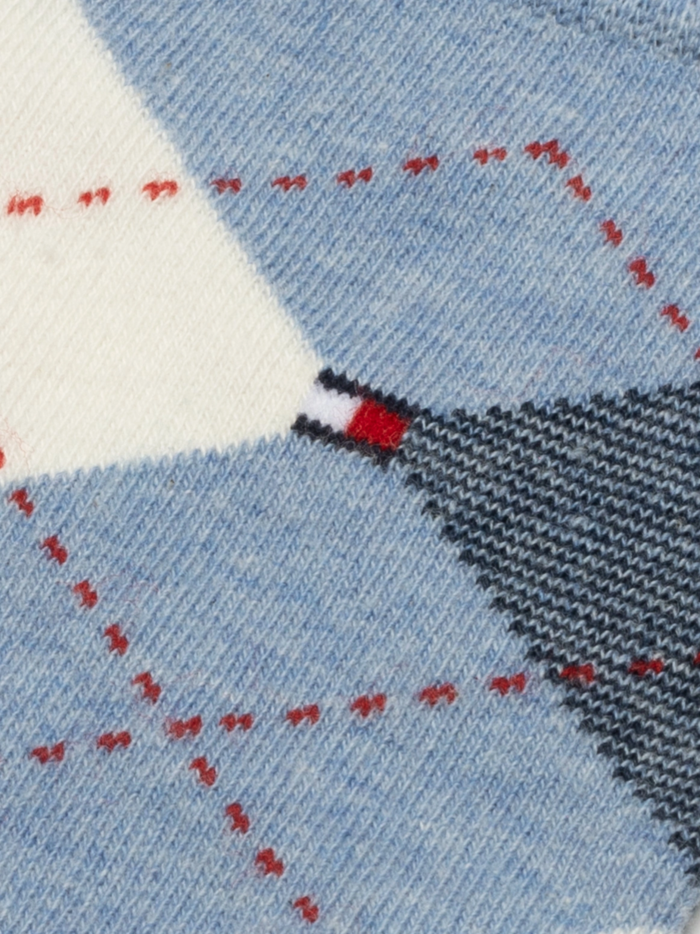 Tommy Hilfiger 2-Pack Mens Checked Socks: Classic Blue & Navy Crew Style
